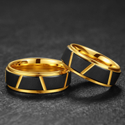 Two-tone Tungsten Steel Band Ring
