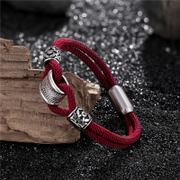Flower Pattern Woven Stainless Steel Bracelet