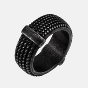 Vintage Spots Stainless Steel Biker Ring