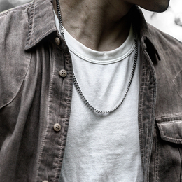 Hiphop Simple Stainless Steel Men's Necklace